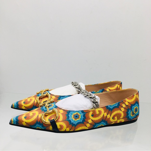 Gucci 100 Multi Color Women’s  Ballet Flat - 680953 UL930 008 4062 - - Picture 3 of 16